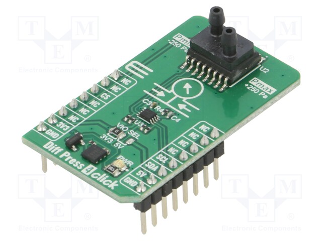Click board; pressure sensor; I2C; SM9336-BCE-S-250-000