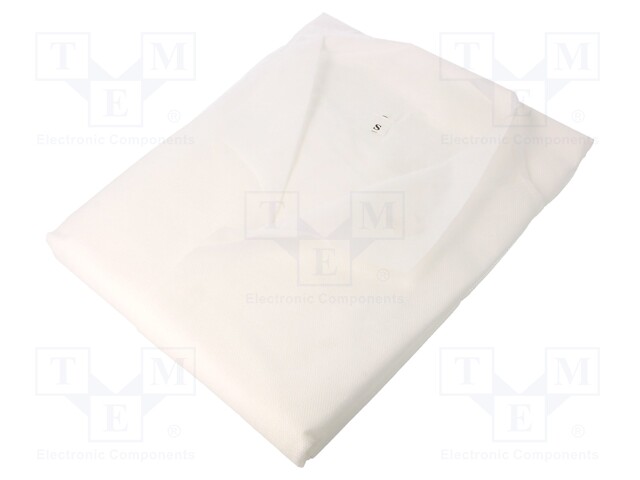 Coat; ESD; XL (unisex); 1pcs; Features: disposable; white