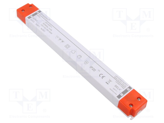 Power supply: switched-mode; LED; 45W; 12VDC; 3.75A; 220÷240VAC