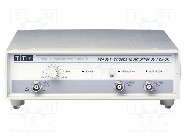 Meter: wideband amplifier; 1MHz; Output signal: 30Vp-p