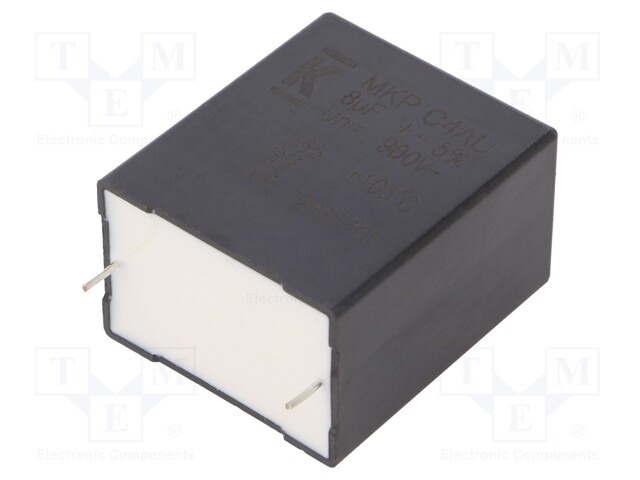 Capacitor: polypropylene; DC-Link; 8uF; ESR: 6.4mΩ; THT; ±5%; 13.4A