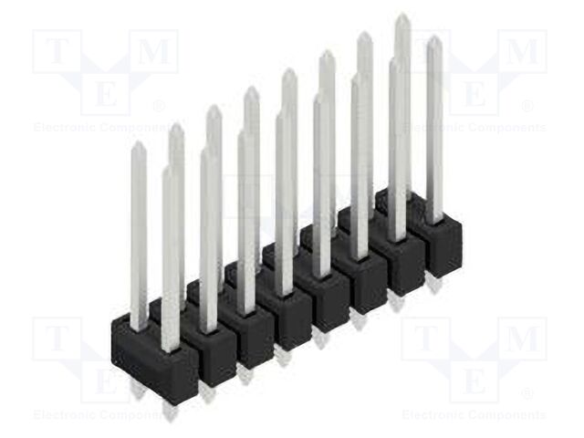 Connector: pin strips; pin header; male; PIN: 16; 2.54mm; THT; 2x8