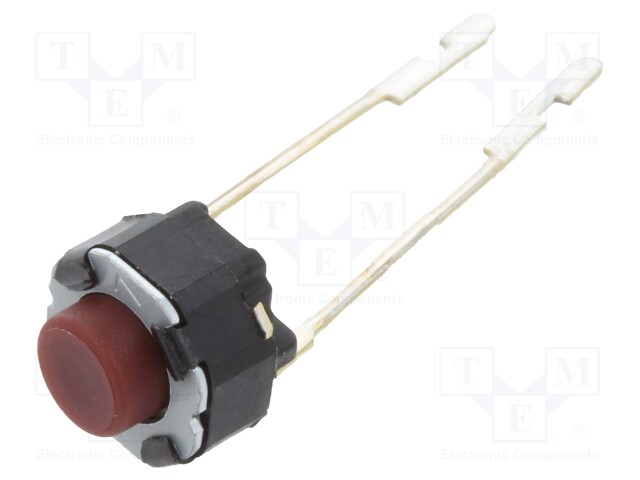 Microswitch TACT; SPST; Pos: 2; 0.02A/15VDC; 5mm; OFF-(ON); round