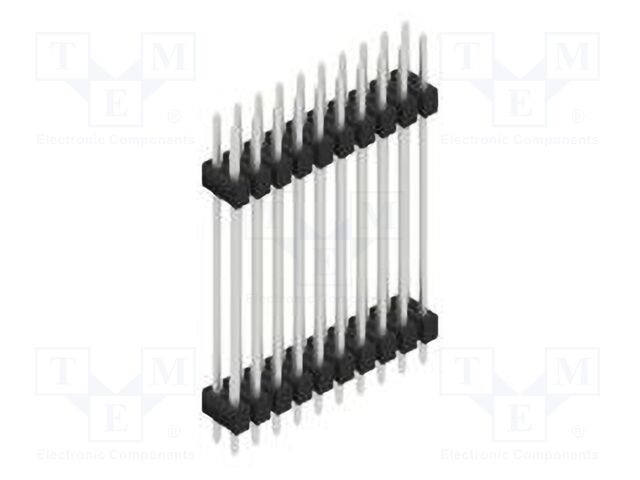 Connector: pin strips; pin header; male; PIN: 20; 2.54mm; THT; 2x10