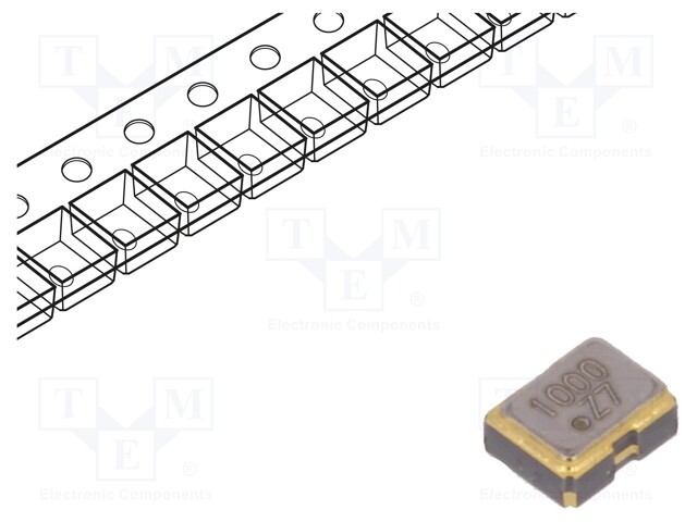 Generator: quartz; 10MHz; SMD; 3.3V; ±25ppm; -40÷125°C; 2x1.6x0.8mm