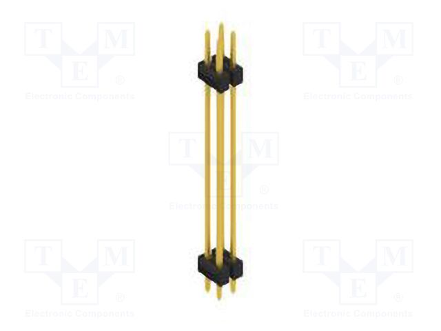 Connector: pin strips; pin header; male; PIN: 4; 2.54mm; THT; 2x2