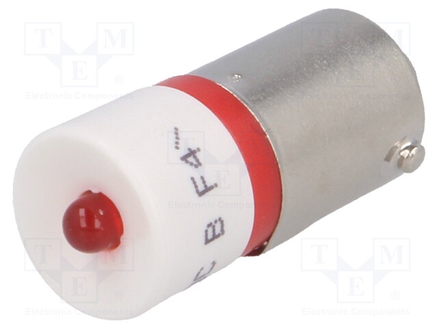 LED lamp; red; BA9S; 28VDC; 28VAC