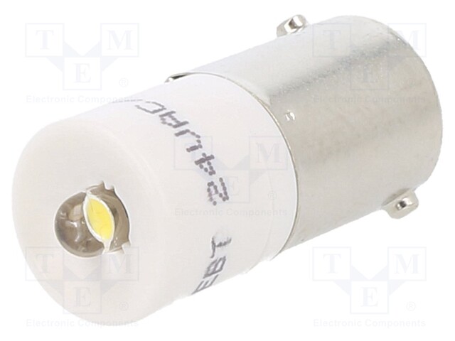 Indicator: LED; BA9S,T10; white warm; plastic; 24VAC; 24VDC; 3mm