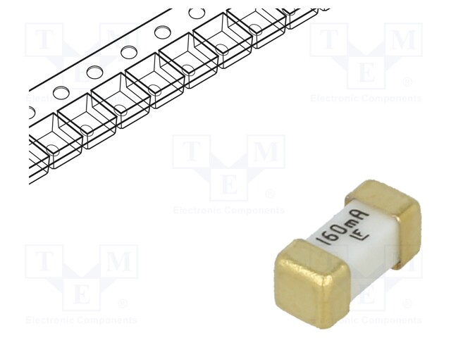 Fuse: fuse; ultra rapid; 160mA; 125V; SMD; ceramic; Case: 2410; 448