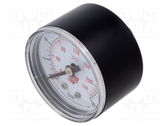 Manometer; 0÷16bar; non-aggressive liquids,inert gases; 40mm