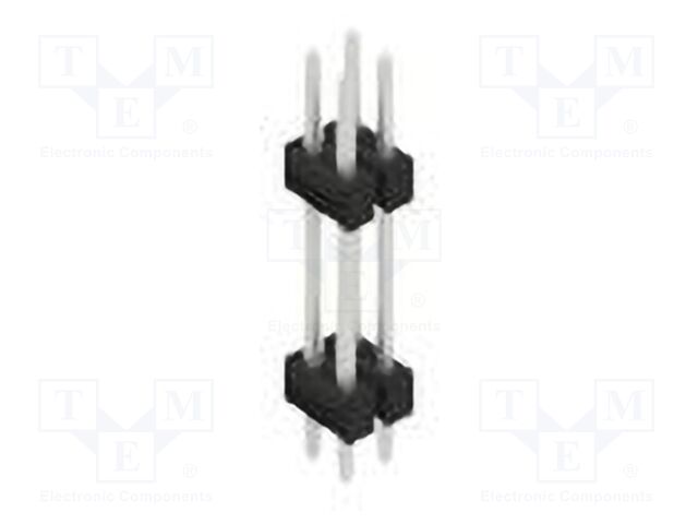 Connector: pin strips; pin header; male; PIN: 4; 2.54mm; THT; 2x2