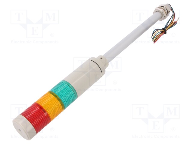 Signaller: signalling column; continuous light; Usup: 24VDC; LED