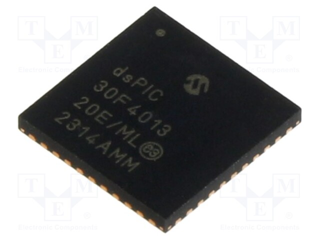 DsPIC microcontroller; SRAM: 2.048kB; Memory: 48kB; QFN44; 0.65mm
