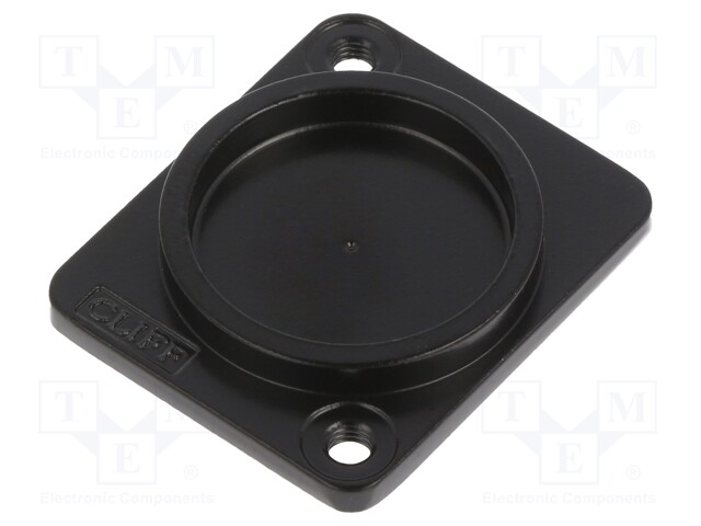 Protection cap; black; metal; Case: XLR standard; D: 3mm; Thread: M3