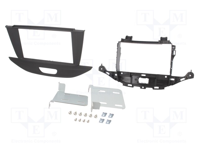 Radio mounting frame; Opel; 2 DIN; black