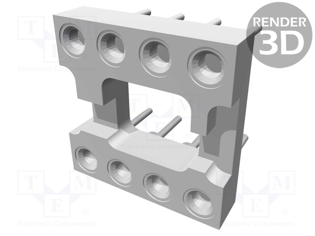 Socket: DIP; PIN: 8; 7.62mm; THT; Pitch: 2.54mm; bushing contacts