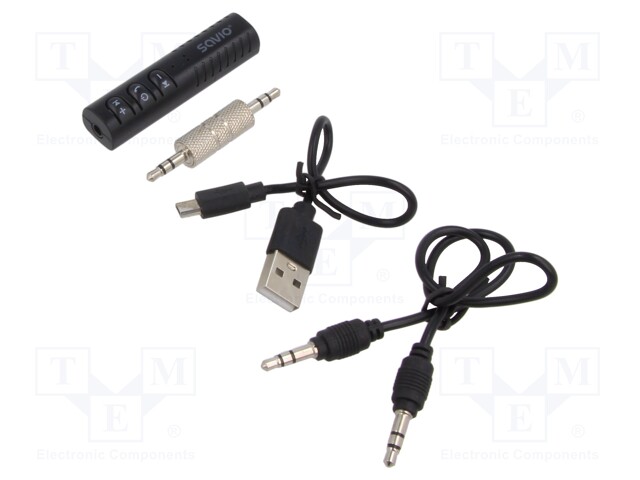FM transmitter; black; Bluetooth 5.0; 15m; Charge time: 1h; 4h