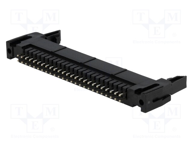 Socket; IDC; male; PIN: 50; straight; with ejector; THT; gold-plated