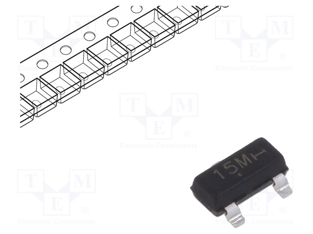 Diode: TVS; 300W; 16.7V; 10A; unidirectional,double,common anode