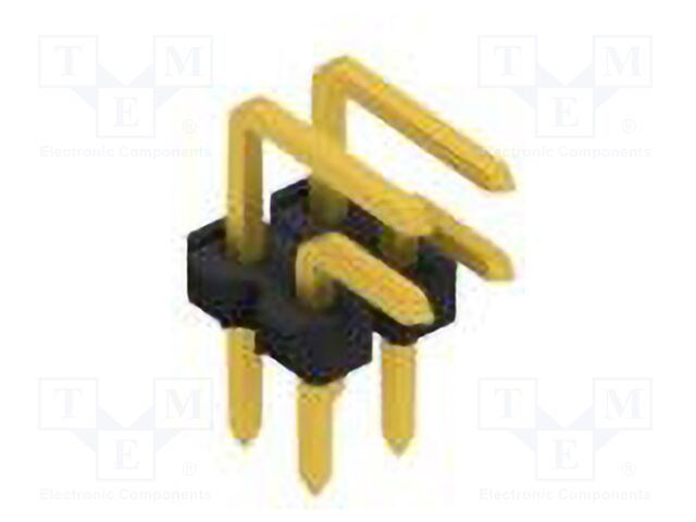 Connector: pin strips; pin header; male; PIN: 4; 2.54mm; THT; 2x2