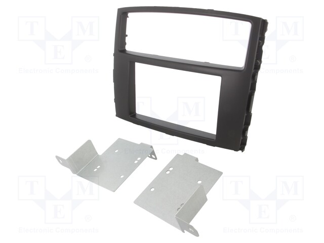 Radio mounting frame; Mitsubishi; 2 DIN; dark grey