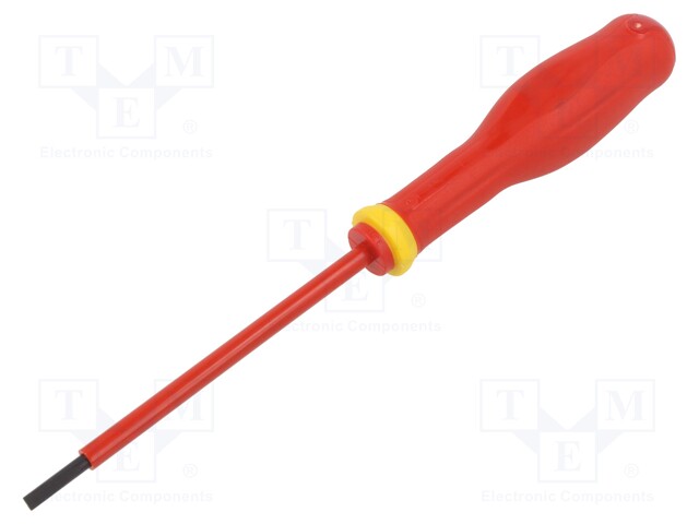 Screwdriver; insulated; slot; 3,5x0,6mm; Blade length: 100mm