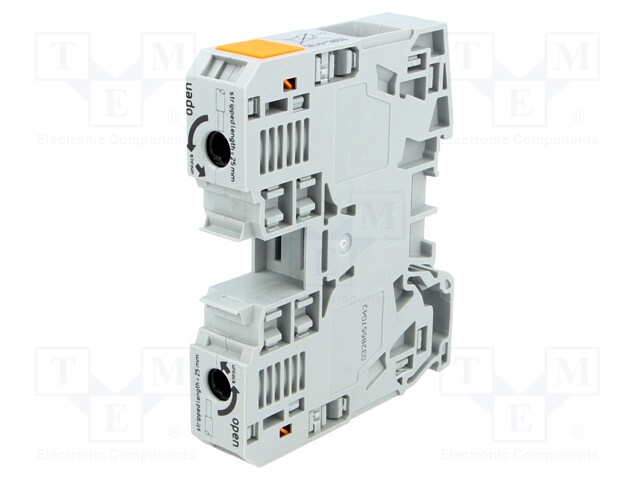 Splice terminal: rail; 6÷35mm2; ways: 1; terminals: 2; grey; 1kV