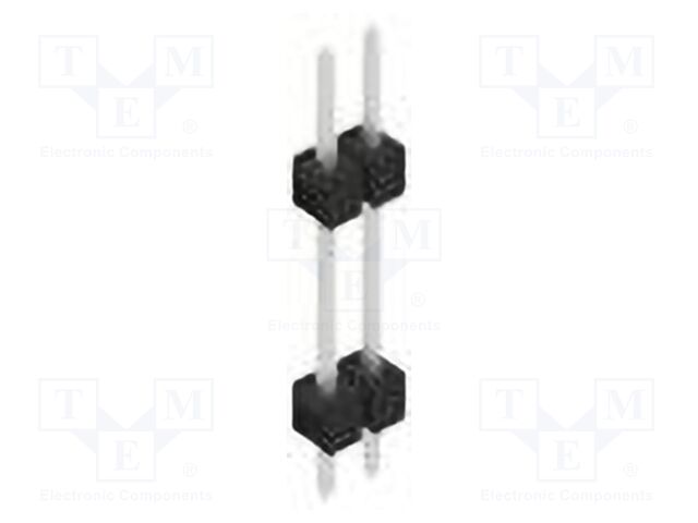 Connector: pin strips; pin header; male; PIN: 2; 2.54mm; THT; 1x2