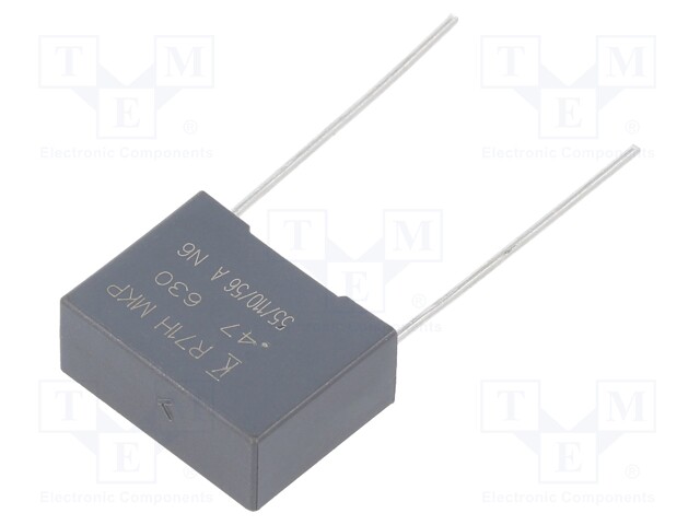 Capacitor: polypropylene; 470nF; 15mm; ±10%; 18x13.5x7.5mm; 630VDC