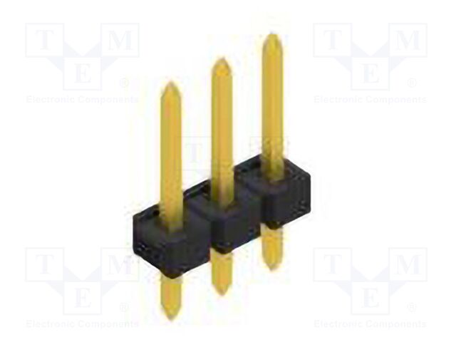 Connector: pin strips; pin header; male; PIN: 3; 2.54mm; THT; 1x3
