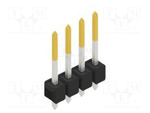 Connector: pin strips; pin header; male; PIN: 4; 2.54mm; THT; 1x4