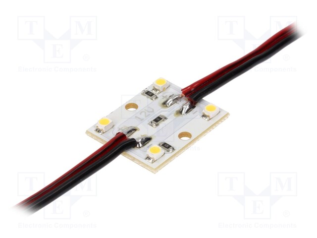 Module: LED; Colour: white warm; 0.48W; 21(typ)lm; 12VDC; 120°