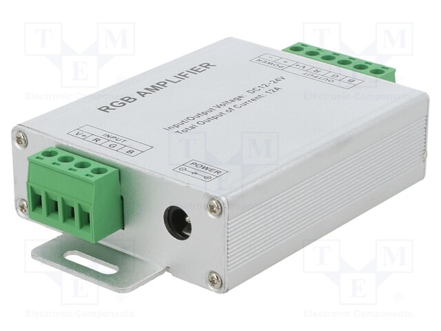 RGB amplifier; RGB lighting control; Channels: 3; 12A; -20÷40°C
