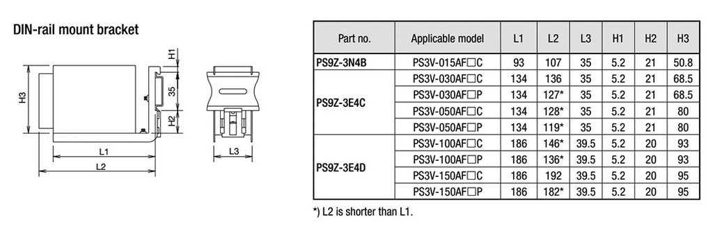 Module: mounting holder; PS3V-100AF24C,PS3V-150AF24C
