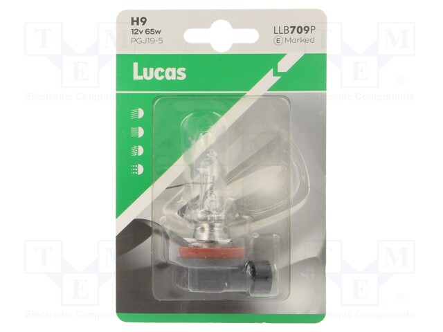 Filament lamp: automotive; PGJ19-5; transparent; 12V; 65W; LLB