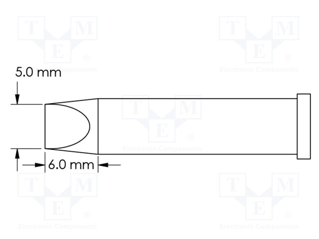 Soldering Tip, 60° Chisel/Power, 5 x 6 mm, Soldering Station