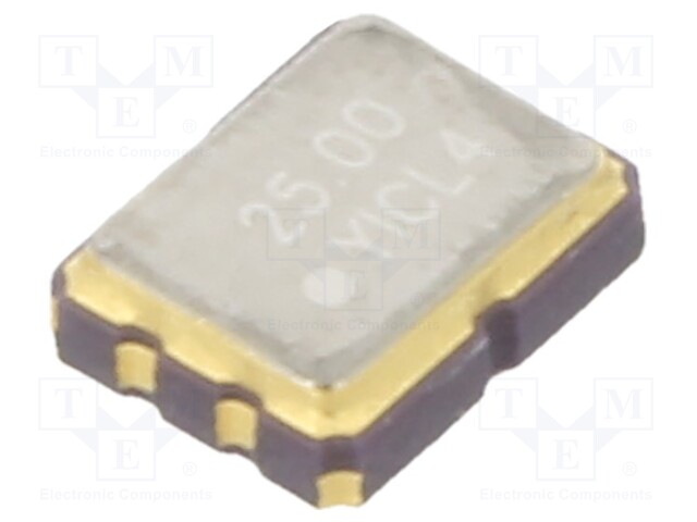 Generator: quartz; 25MHz; SMD; 3.3V; ±100ppm; -10÷70°C