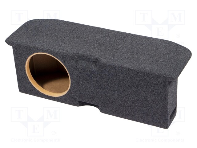 Car loudspeaker enclosure; MDF; black melange; textil; 200m; 14l