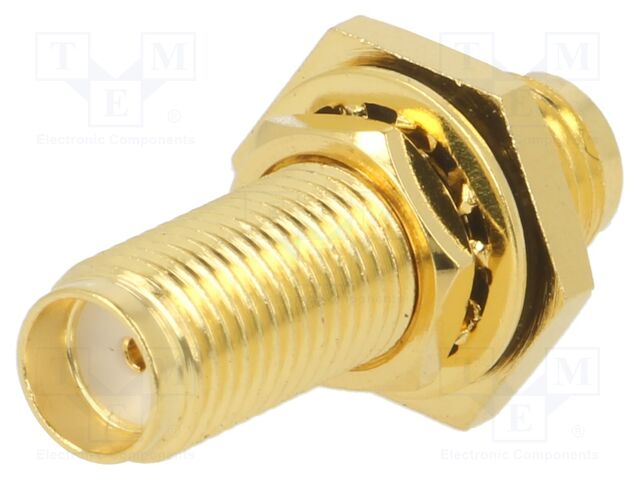 Coupler; SMA female x2; Insulation: PTFE; 50Ω; brass; 6GHz; IP67