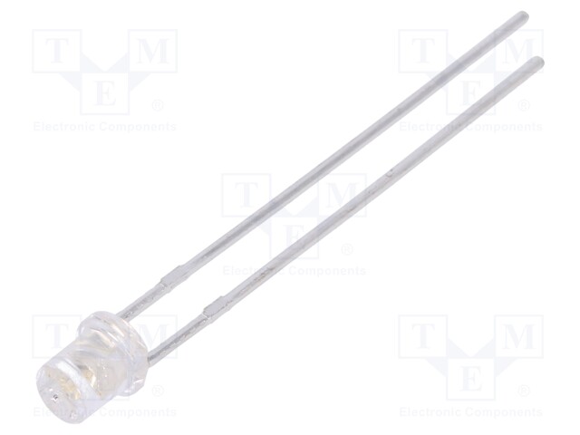 LED; 3mm; green; 2200÷3800mcd; 100°; Front: flat
