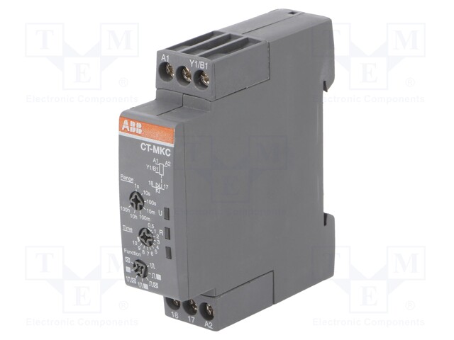 Timer; 0,05s÷100h; NO,SSR; 12÷240VAC; 12÷240VDC; DIN; -20÷60°C