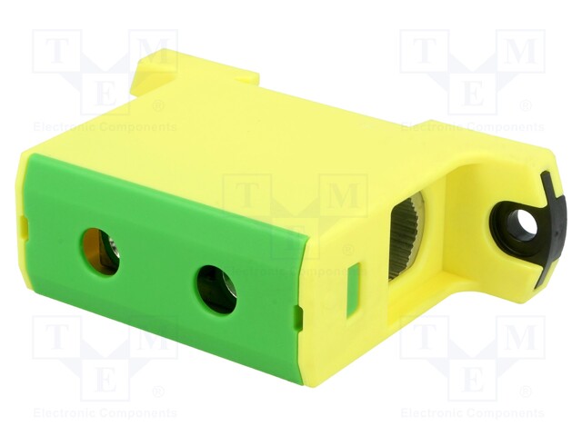 Splice terminal: rail; 6÷95mm2; ways: 1; terminals: 2; yellow-green