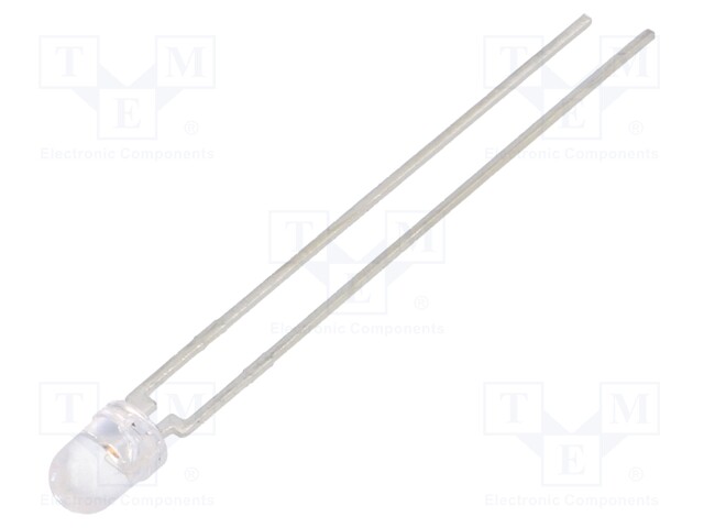 LED; 3mm; green; 16÷37mcd; 32°; Front: convex; Pitch: 2.54mm