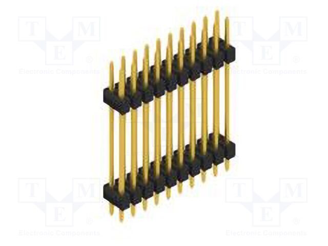 Connector: pin strips; pin header; male; PIN: 20; 2.54mm; THT; 2x10
