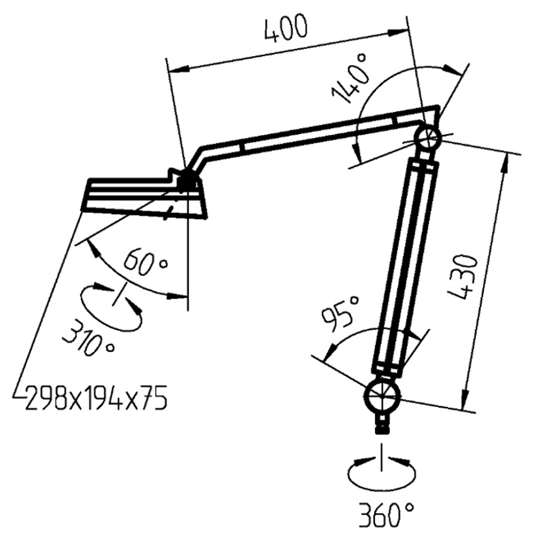 Desktop magnifier with backlight; Mag: 3dpt; 13W; Plug: EU; 4000K