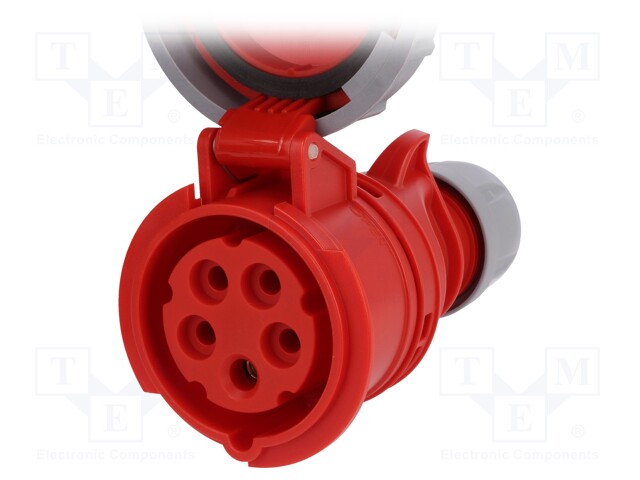 Connector: AC supply 3-phase; socket; female; 16A; 400VAC; IP67