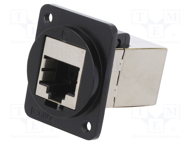 Coupler; FT; Cat: 5e; shielded; Layout: 8p8c; 19x24mm; Colour: black