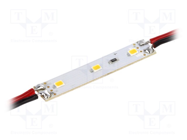 Module: LED; Colour: white warm; 0.72W; 55(typ)lm; 12VDC; 120°