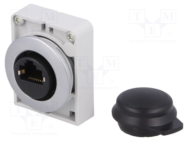 RJ45 socket; 30mm; RMQ-Titan; Ø30.5mm; IP20