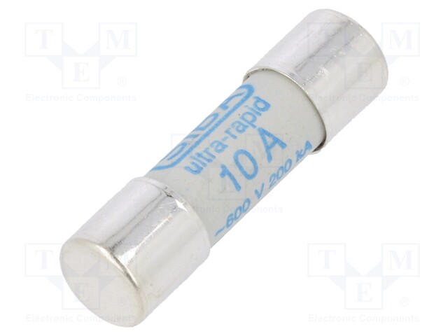Fuse: fuse; gRL,gS; 10A; 600VAC; ceramic,cylindrical; 10,3x38mm